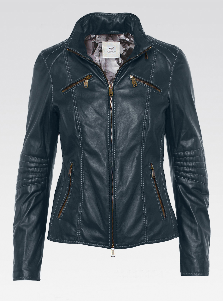 Heinz Bauer Cabriolederjacke Top Gear dunkelblau