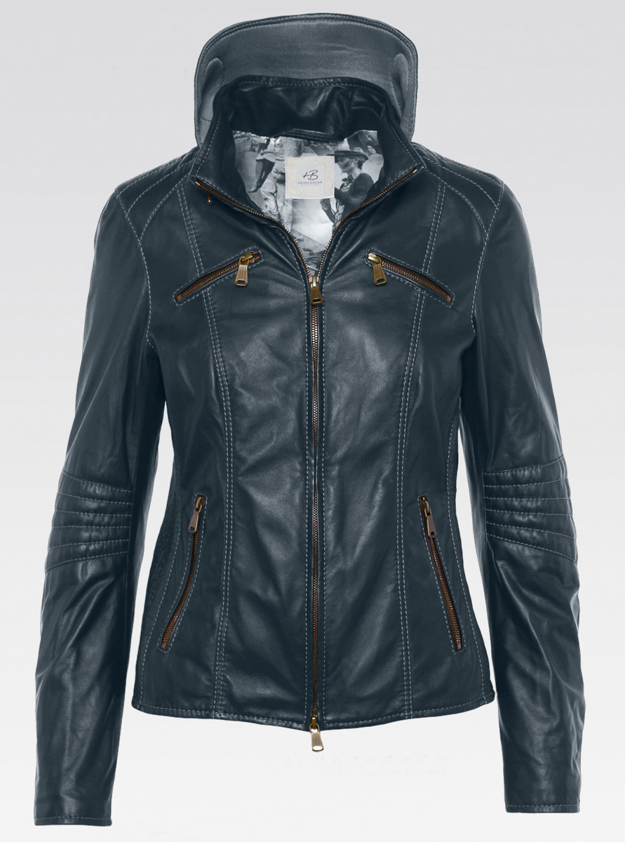 Heinz Bauer Cabriolederjacke Top Gear dunkelblau