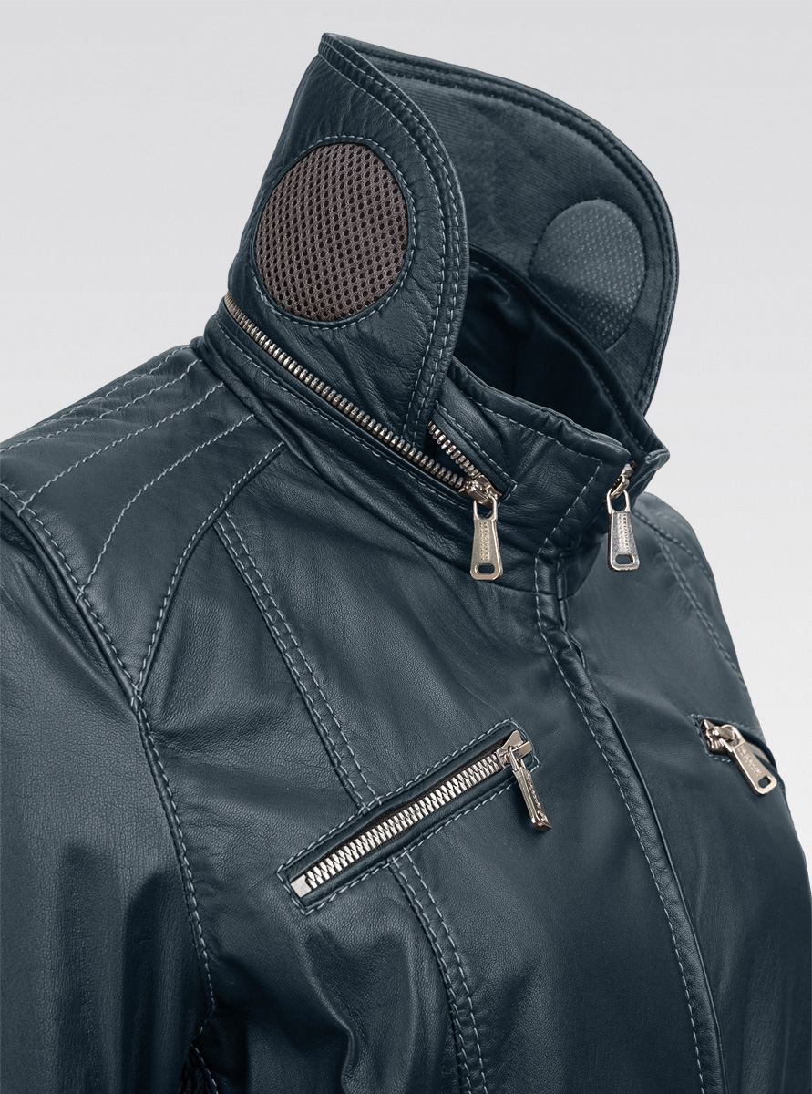 Heinz Bauer Cabriolederjacke Top Gear dunkelblau