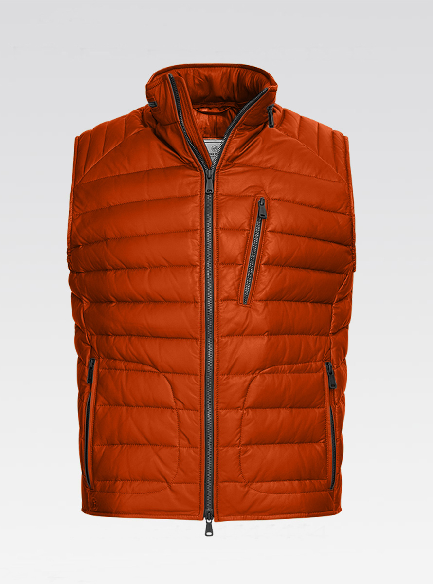 Heinz Bauer Cabriolederweste Monoposto orange