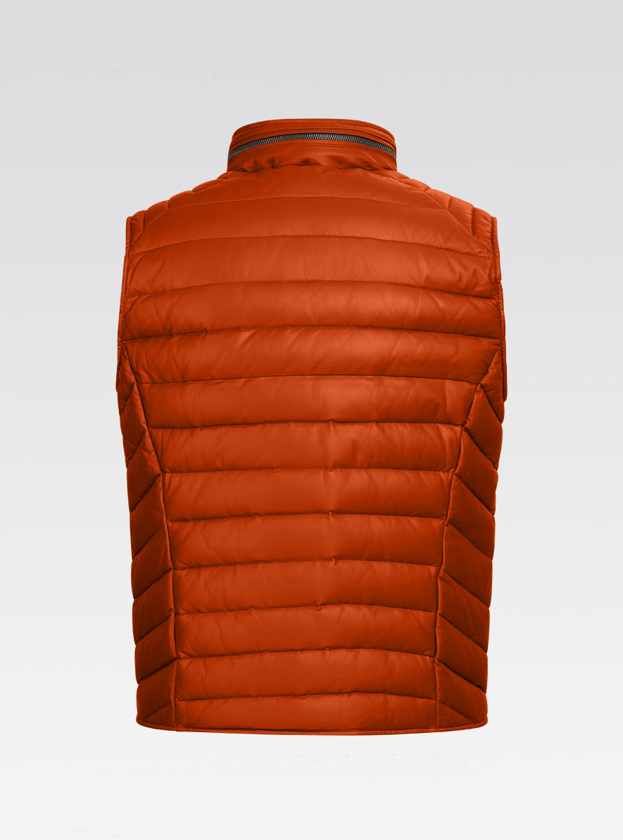 Heinz Bauer Cabriolederweste Monoposto orange