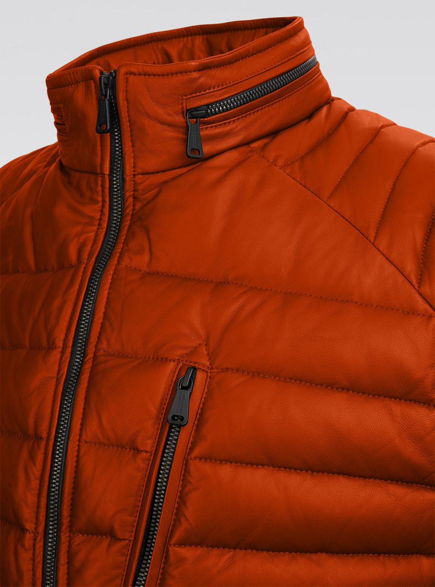 Heinz Bauer Cabriolederweste Monoposto orange