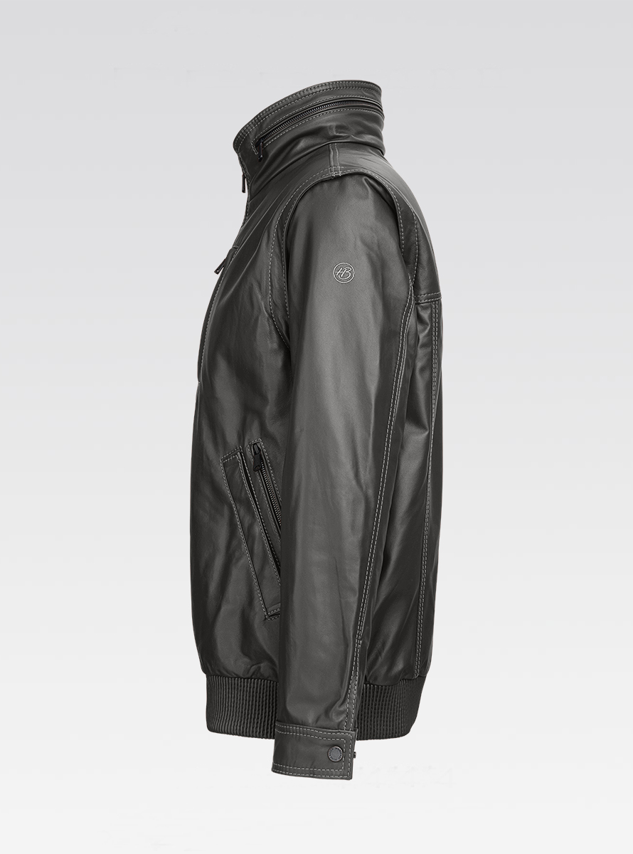 Heinz Bauer Cabriolederjacke Gruman schwarz