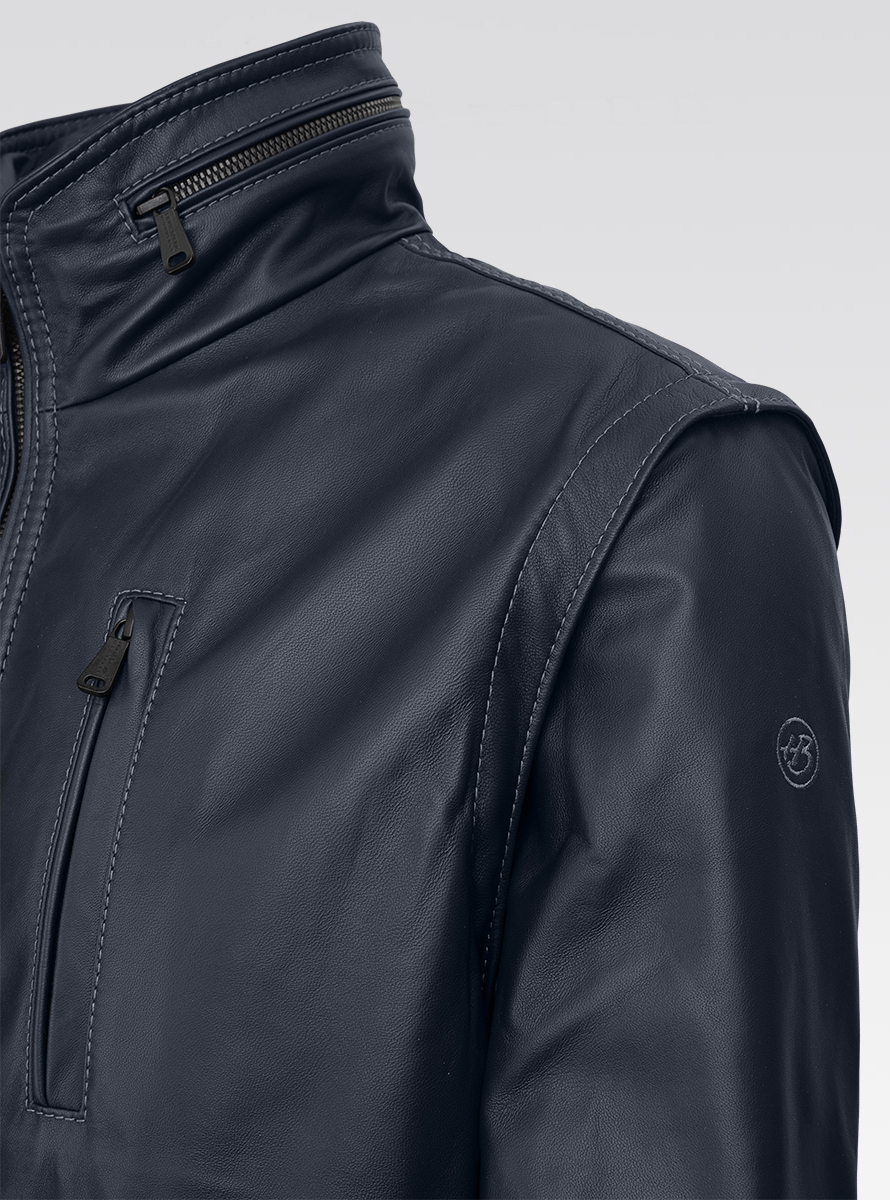 Heinz Bauer Cabriolederjacke Gruman marine