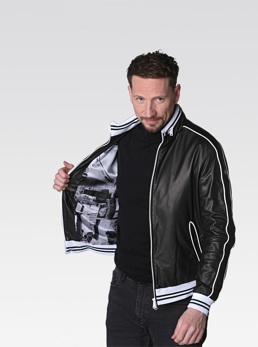 Heinz Bauer Cabriojacken LS Racing schwarz