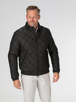 Heinz Bauer Lederjacke Estoril in true schwarz