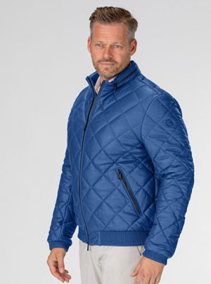 Heinz Bauer Lederjacke Estoril in true blue