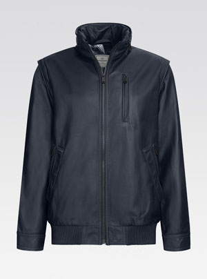 Heinz Bauer Lederjacke Gruman in  dream marine