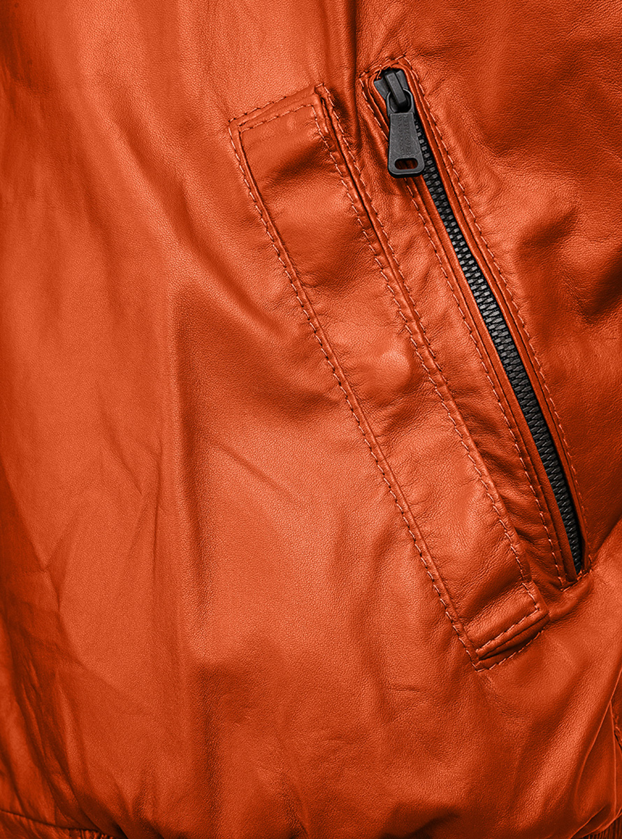 Heinz Bauer Cabriolederweste Gruman orange