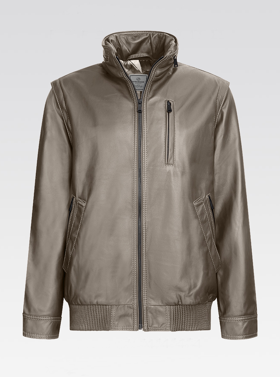 Heinz Bauer Cabriolederjacke Gruman moongrey