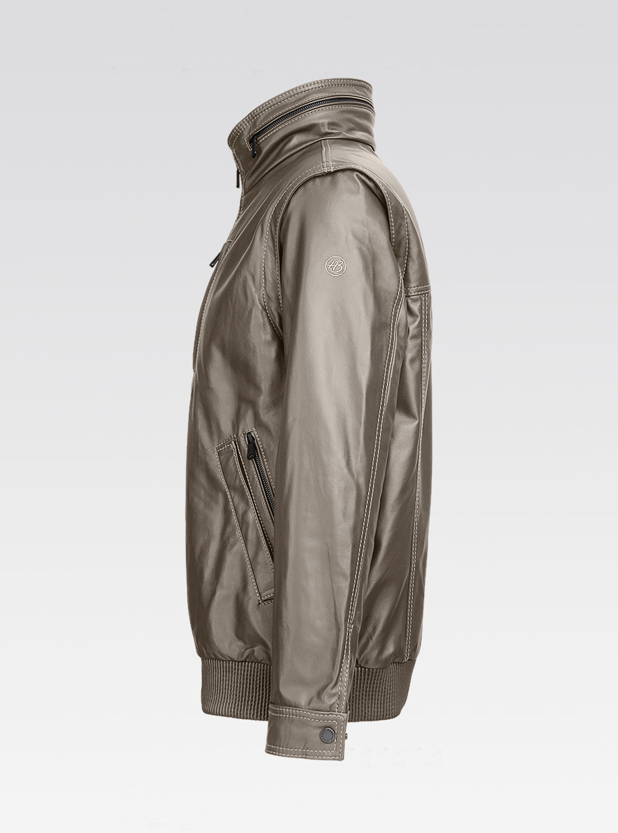 Heinz Bauer Cabriolederjacke Gruman moongrey