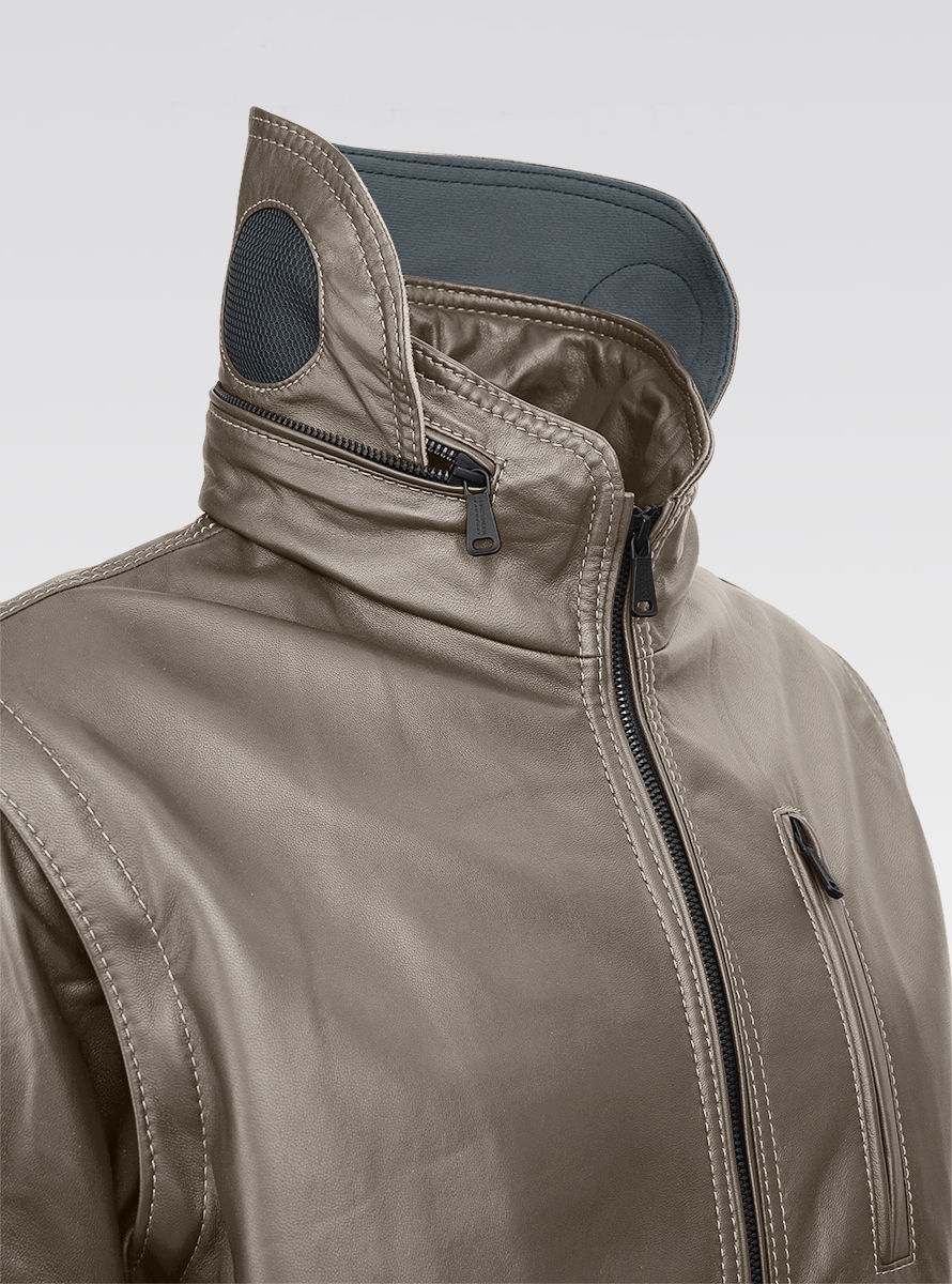 Heinz Bauer Cabriolederjacke Gruman moongrey