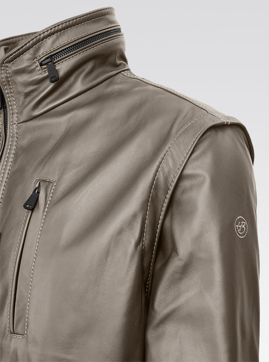 Heinz Bauer Cabriolederjacke Gruman moongrey