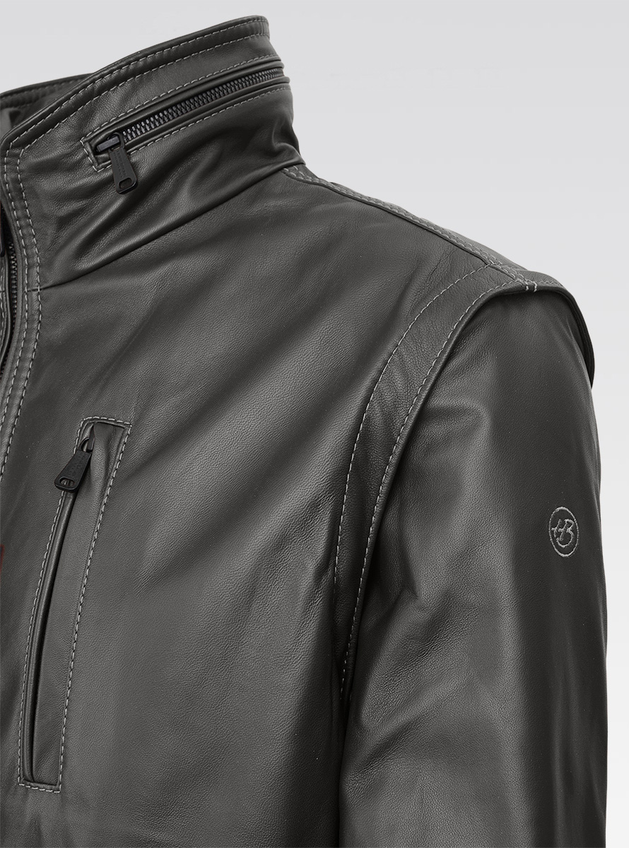 Heinz Bauer Cabriolederjacke Gruman schwarz