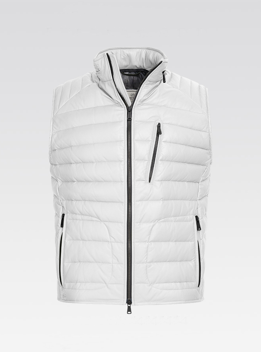 Heinz Bauer Cabriolederjacke Monoposto weiss
