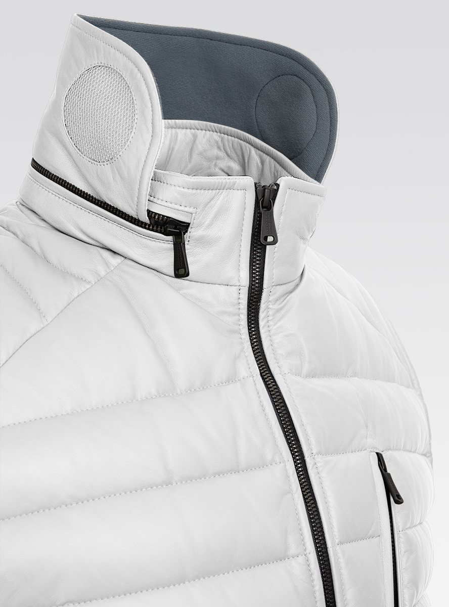 Heinz Bauer Cabriolederjacke Monoposto weiss