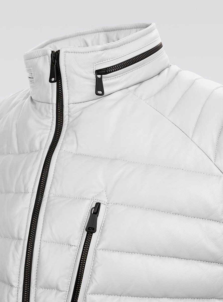 Heinz Bauer Cabriolederjacke Monoposto weiss