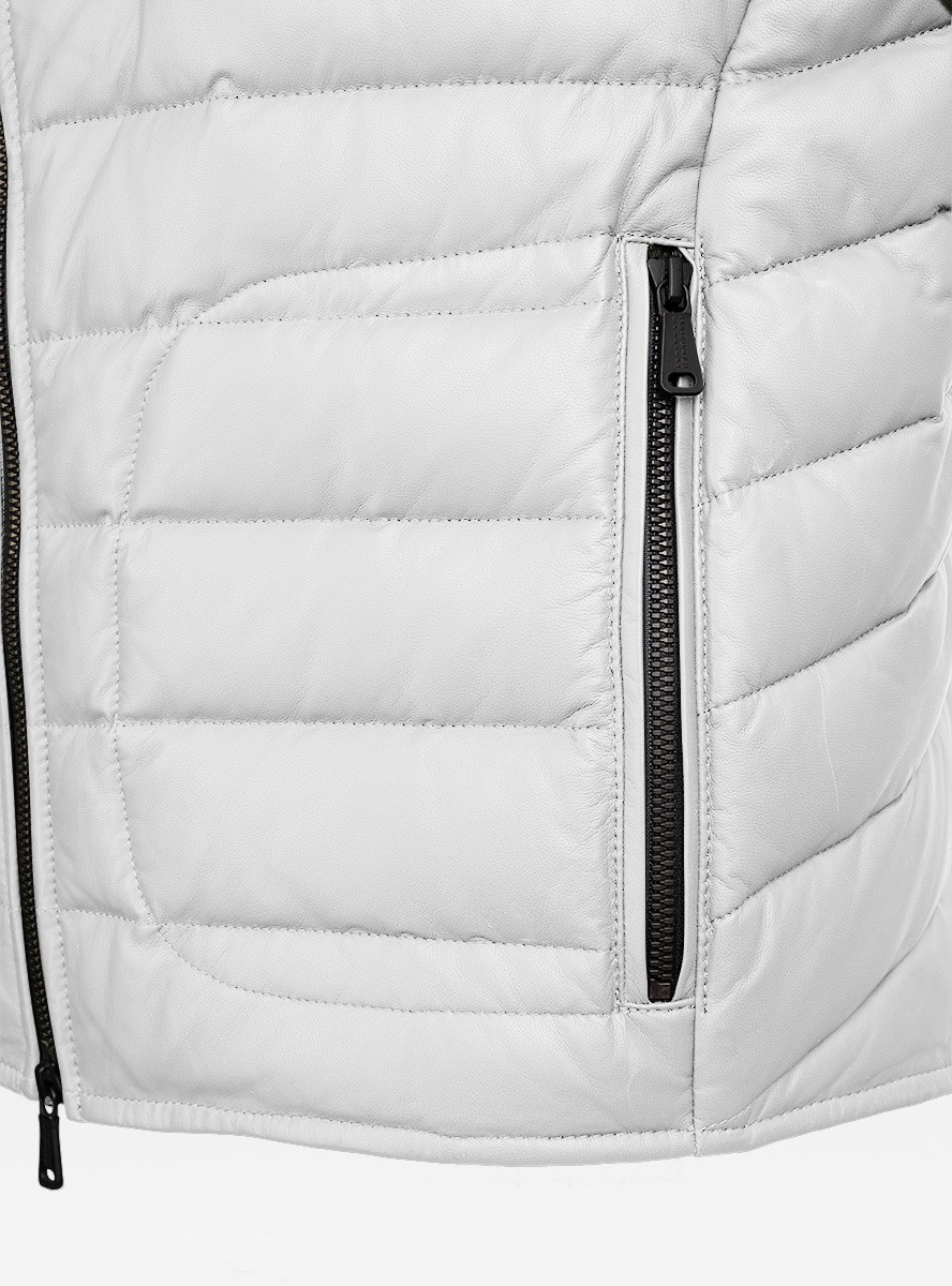 Heinz Bauer Cabriolederjacke Monoposto weiss