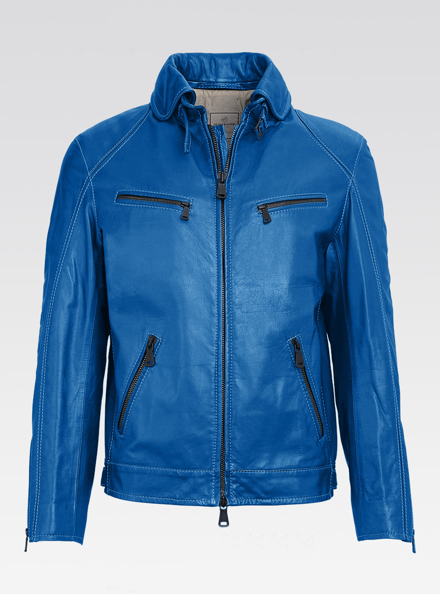 Heinz Bauer Cabriolederjacke Roadman true blue