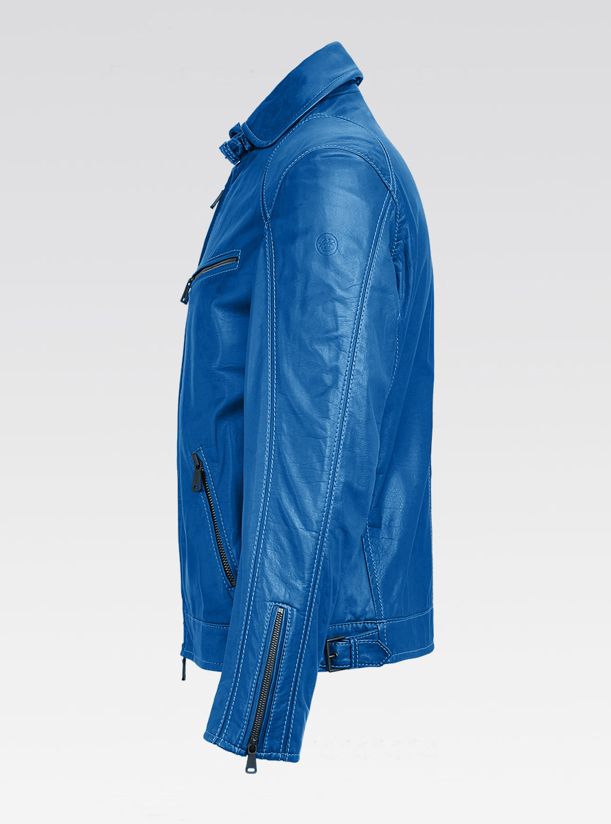 Heinz Bauer Cabriolederjacke Roadman true blue