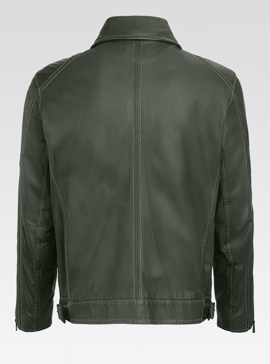 Heinz Bauer Cabriolederjacke Roadman oliv