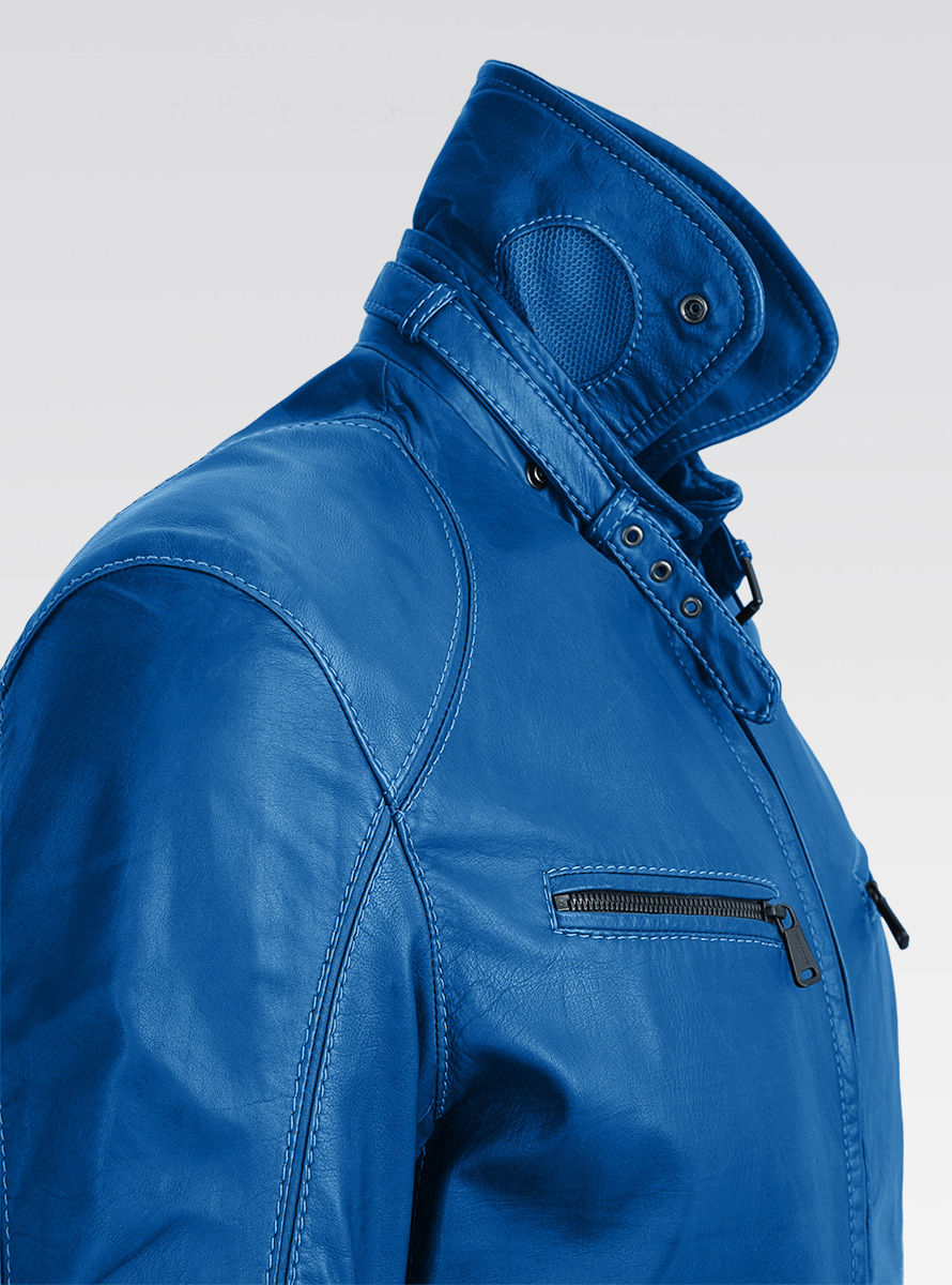 Heinz Bauer Cabriolederjacke Roadman true blue
