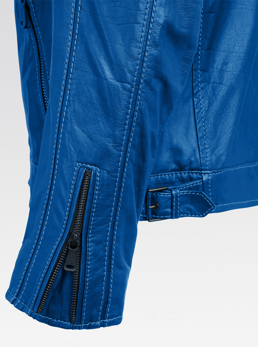 Heinz Bauer Cabriolederjacke Roadman true blue