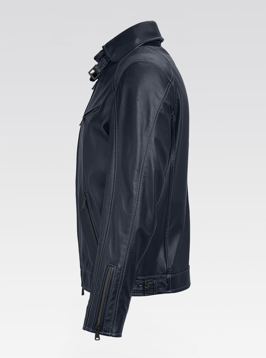 Heinz Bauer Cabriolederjacke Roadman marine