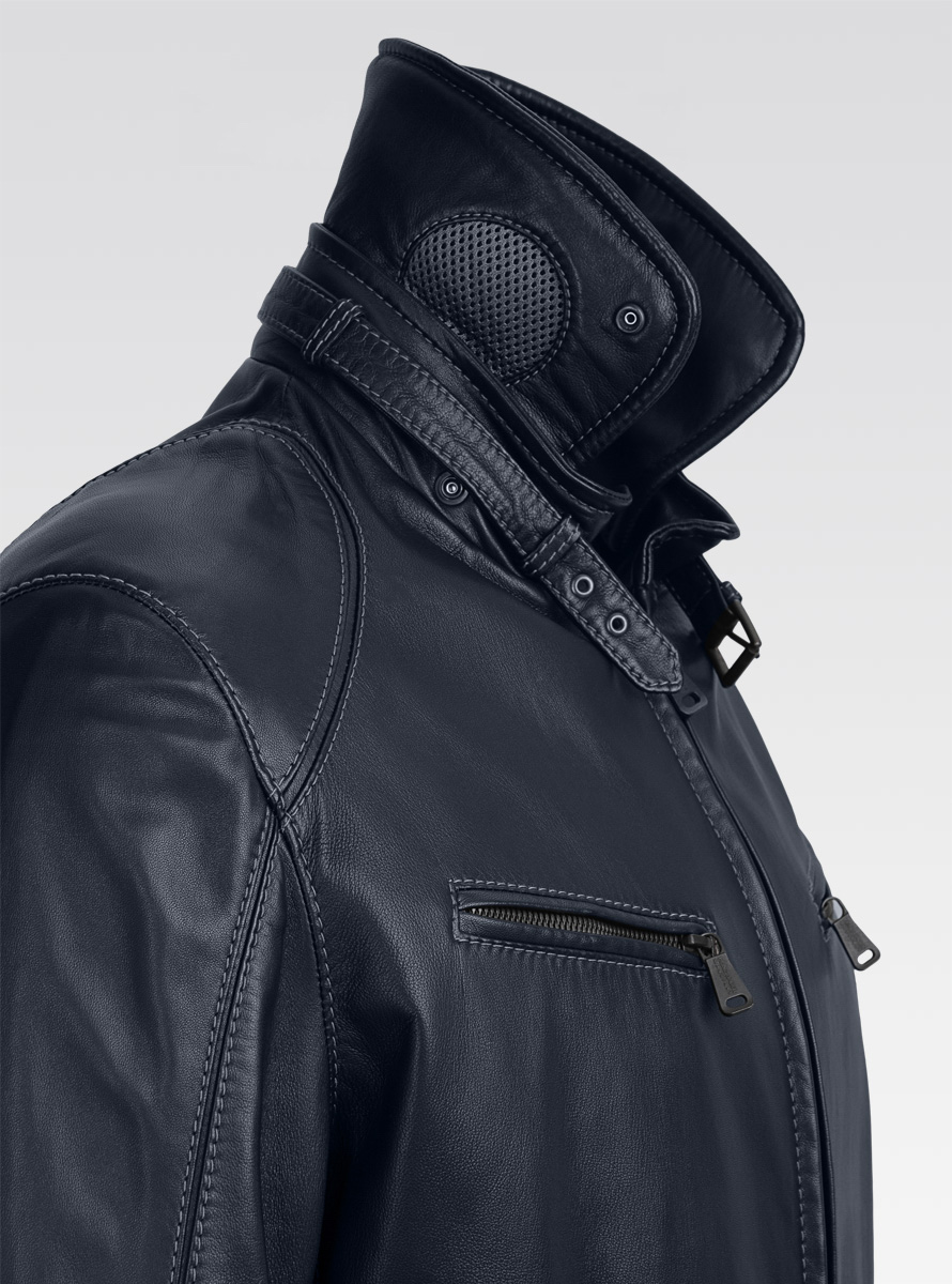 Heinz Bauer Cabriolederjacke Roadman marine