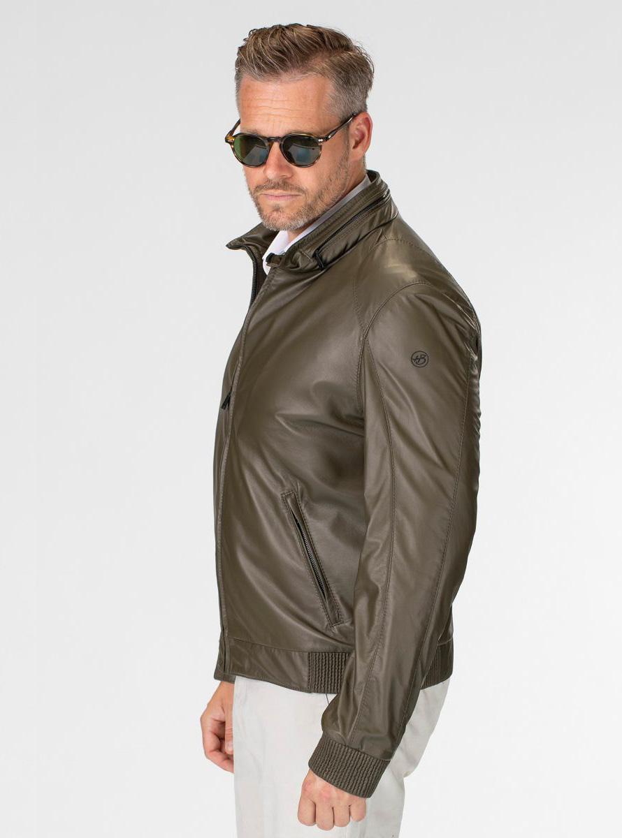Heinz Bauer Cabriolederjacke Roadstar avocado