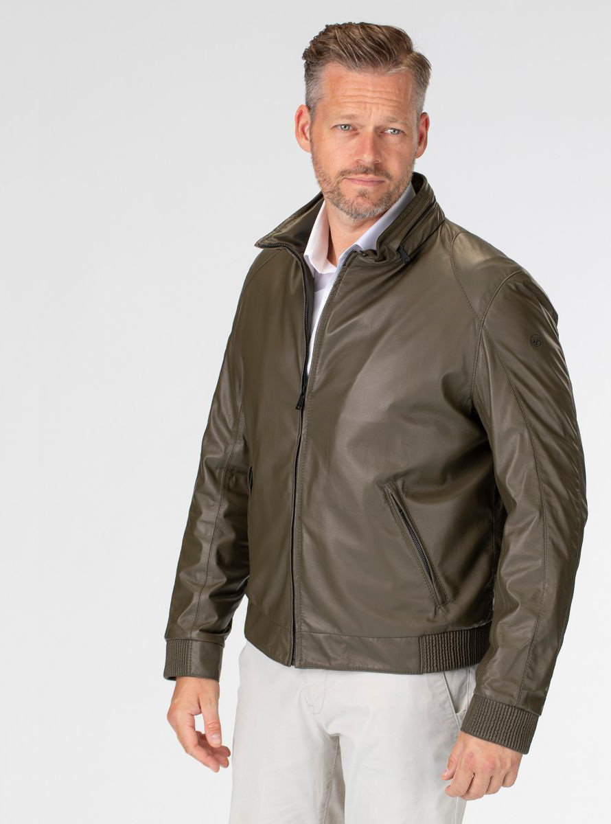 Heinz Bauer Cabriolederjacke Roadstar avocado