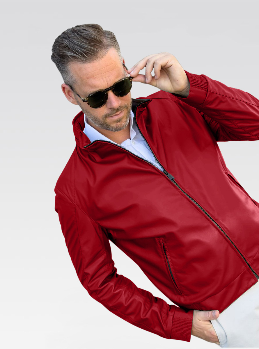 Heinz Bauer Cabriolederjacke Roadstar rot
