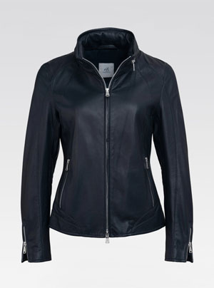 Heinz Bauer Lederjacke für Damen - Modell Fire Fox marine