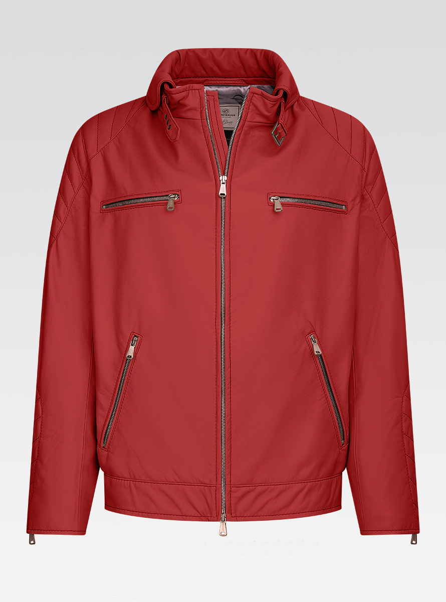 Heinz Bauer Cabriojacke Sebring lamm rot