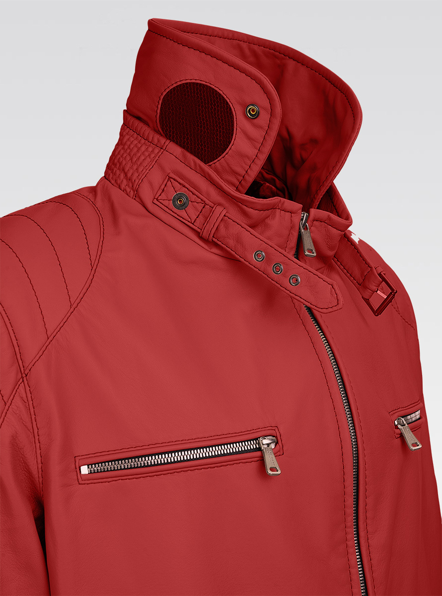 Heinz Bauer Cabriojacke Sebring lamm rot