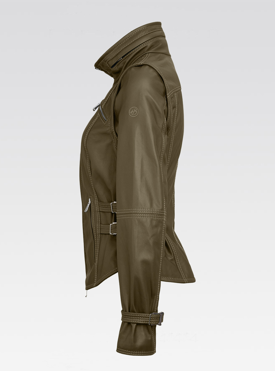 Heinz Bauer Cabriojacke Scarf avocado