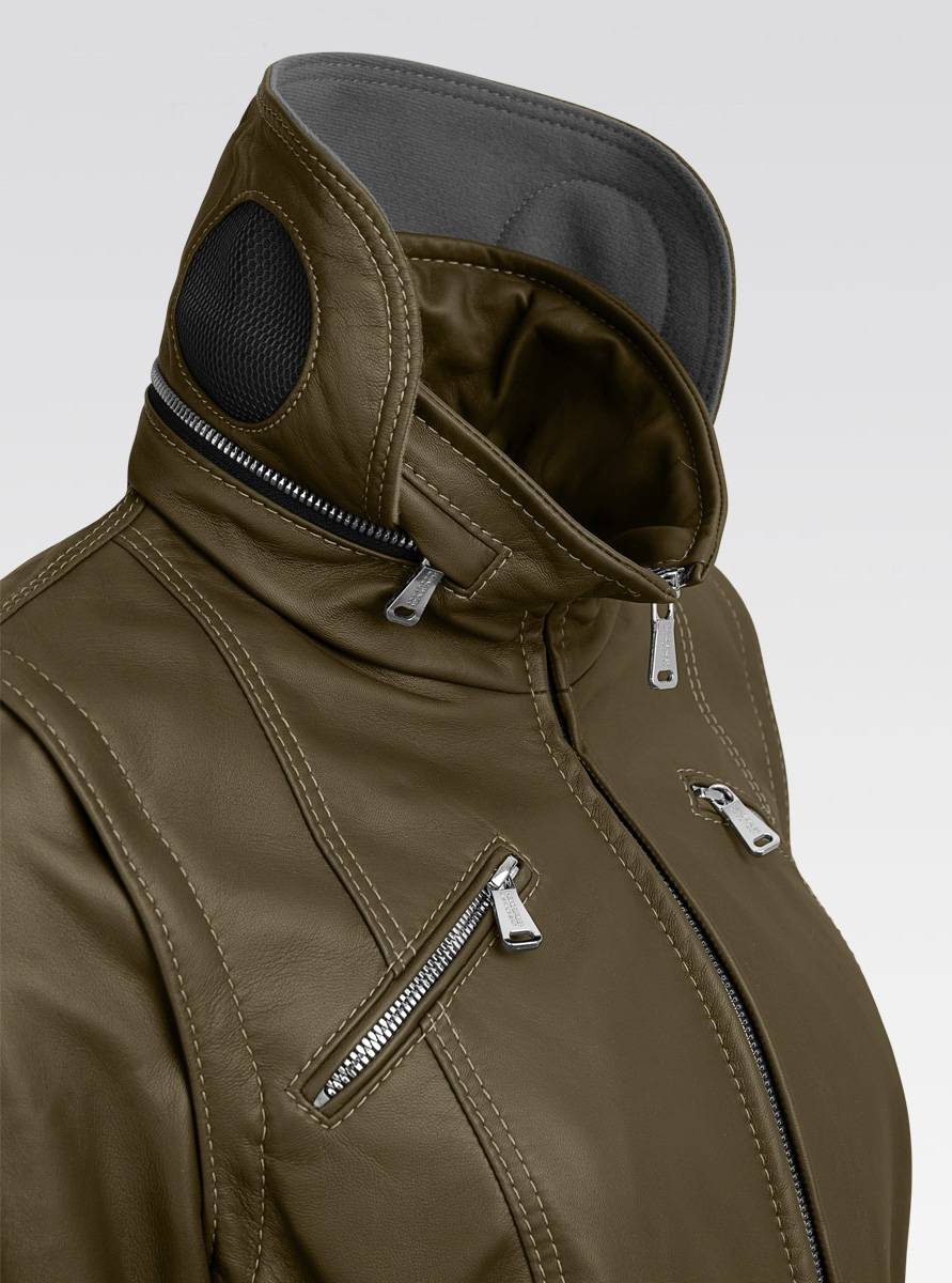 Heinz Bauer Cabriojacke Scarf avocado