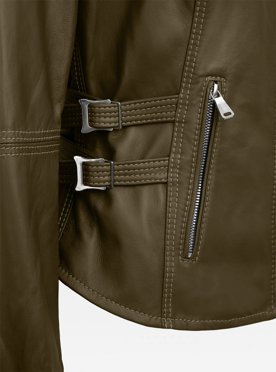 Heinz Bauer Cabriojacke Scarf avocado