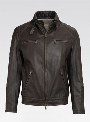 Heinz Bauer Lederjacke Modell Sebring Kalbnappa braun