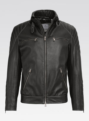 Heinz Bauer Lederjacke Modell Sebring Lammnappa schwarz