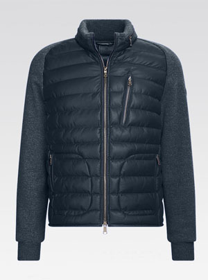 Heinz Bauer Lederjacke - Modell Sepang in Kaschmir blau/blau
