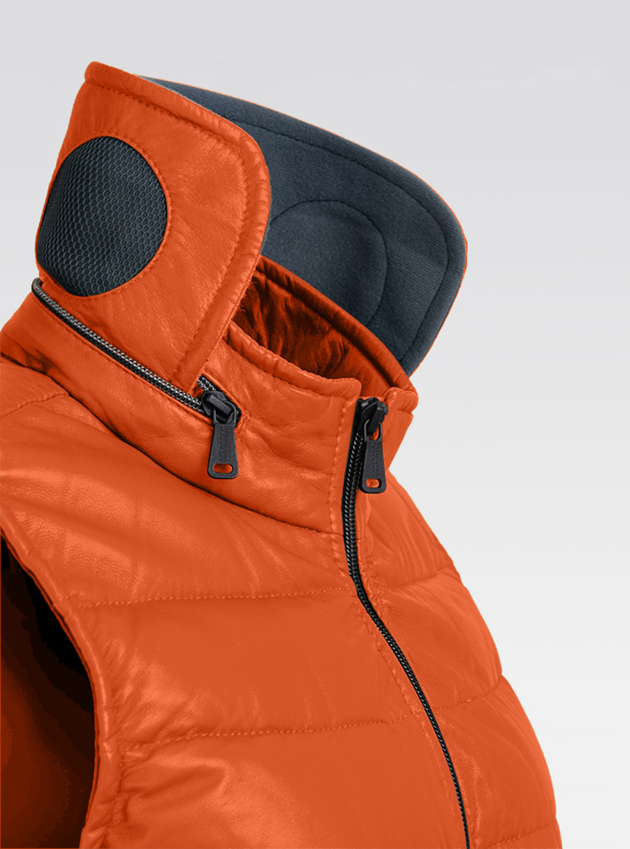 Heinz Bauer Cabriolederweste Spa orange
