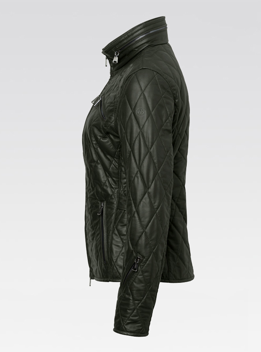 Heinz Bauer Cabriolederjacke Virginia oliv