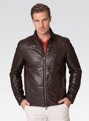 Heinz Bauer Lederjacke für Herren - Model Avus Luxary braun