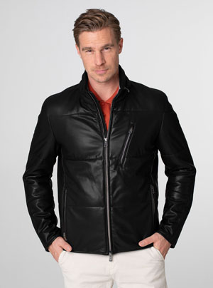 Heinz Bauer Lederjacke für Herren - Model Avus Luxary schwarz