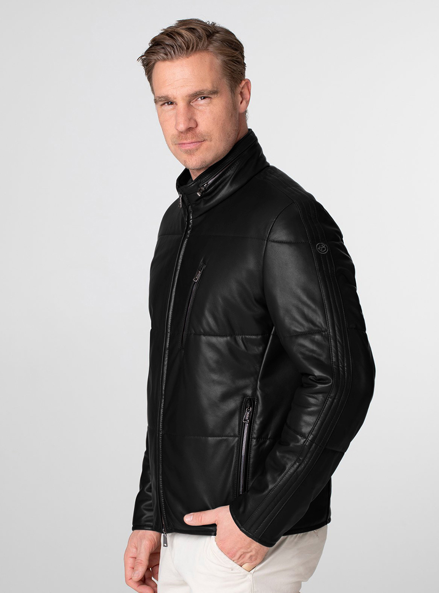 Heinz Bauer Cabriolederjacke Avus schwarz