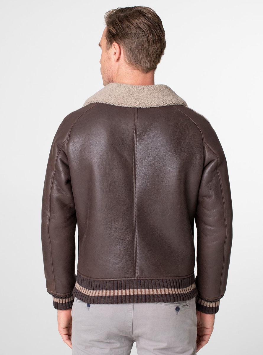 Heinz Bauer Lammfelljacke Silvretta braun