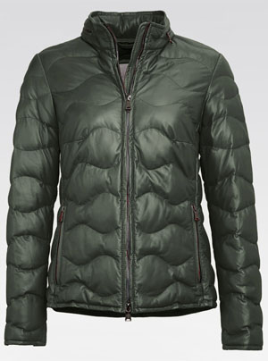 Heinz Bauer Lederjacke für Damen - Model Monterey oliv