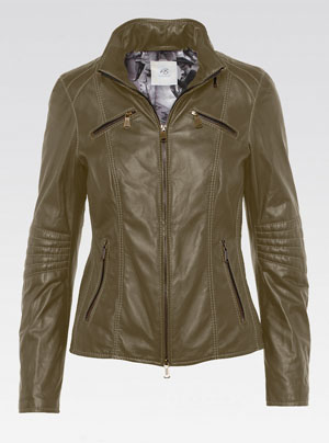 Heinz Bauer Lederjacke für Damen - Modell Top Gear avocado