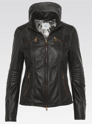 Heinz Bauer Lederjacke für Damen - Modell Top Gear schwarz